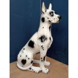 Ceramic Dalmatian dog {H 74cm x W 50cm x D 30cm}