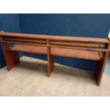 Pine hall bench {H 83cm x w 183cm x D 47cm}