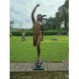 Exceptional quality bronze sculpture of Mercury {163 cm H x 70 cm W x 50 cm D}.