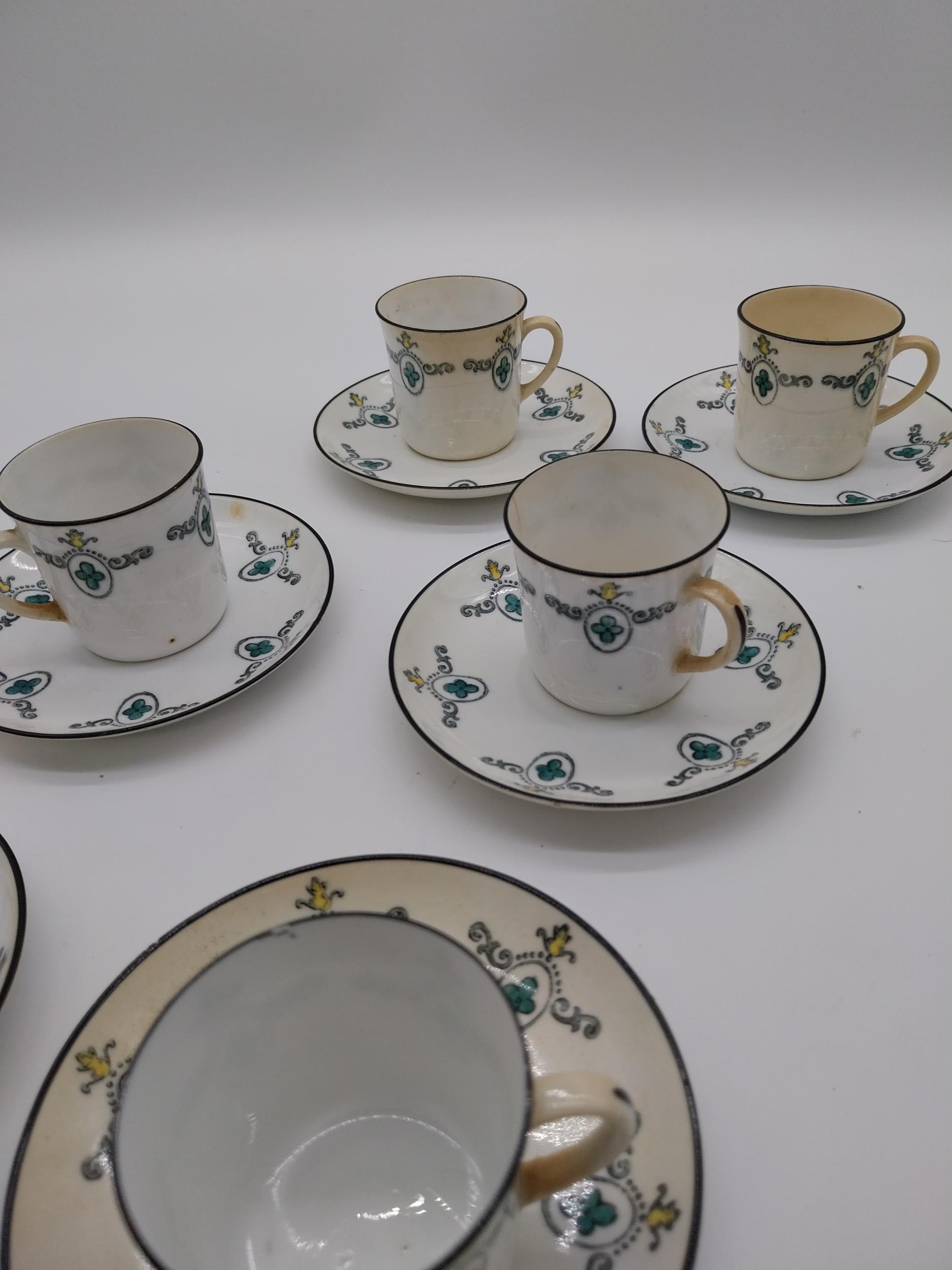 Six teacups and six saucers Wellington China Norton & Sons, Dublin. - Image 2 of 3