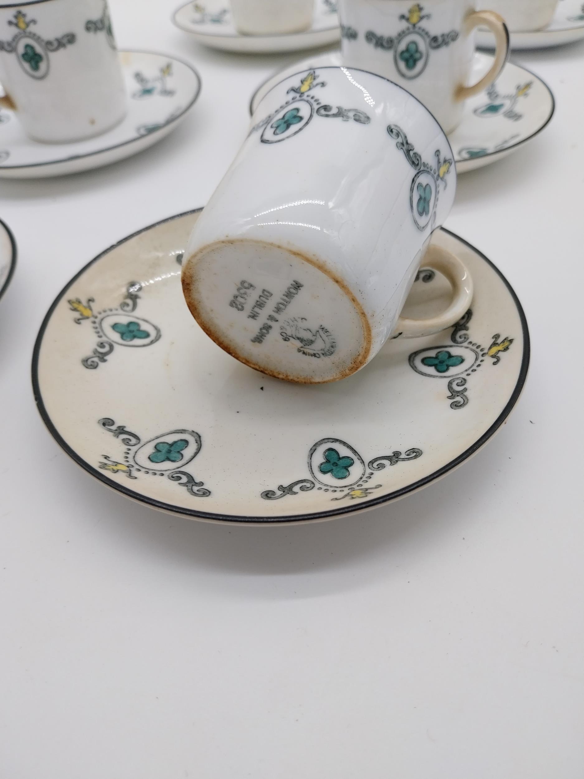 Six teacups and six saucers Wellington China Norton & Sons, Dublin. - Image 3 of 3