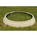 Composite garden pool surround with egg and dart design {32 cm H x 220 cm Dia.}.