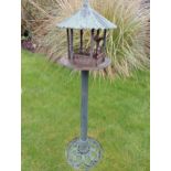 Cast aluminium bird bath {H 89cm x Dia 37cm }