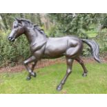 Bronze model of a Pony {H 150cm x W 190cm x D 60cm}