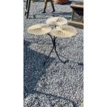 Exceptional quality bronze garden drinks table in the form of Lily pads {55 cm H x 55 cm W x 55 cm