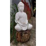 Composition statue of a Budha {90 cm H x 52 cm W x 35 cm D}.