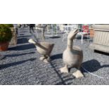 Pair of composition models of Geese also can be used as water features {92 cm H x 50 cm W x 85 cm