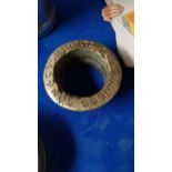 Guinness and Sons Brass barrel fastener. {8 cm Dia.}