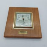 Oak Guinness Barometer { with damaged glass } { 22cm Sq. }.