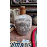 Mountain Dew J & A Ferguson stoneware advertising whiskey flagon {19cm H x 12 cm W x 13 cm D}}.