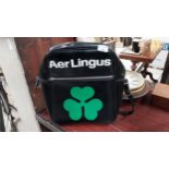 Aer Lingus leather Air Hostess bag. {40 cm H x 38 cm W}.