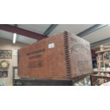 Du Pont High Explosives ICC 14 wooden crate. {22 cm H x 46 cm W x 30 cm D}.