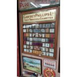 Extremely rare Godfrey Phillips Ltd Cigarette reverse painted glass display cabinet with original