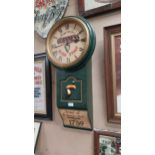Wooden Guinness advertising clock. {78 cm H x 36 cm W x 18 cm D}.