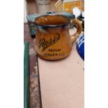 Ross's Ginger Ale Belfast ceramic advertising water jug. {8 cm H x 10 cm W x 12 cm D}.