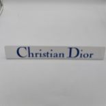 Christian Dior Perspex counter advertising sign. { 7cm H X 51cm W X 7cm D }.