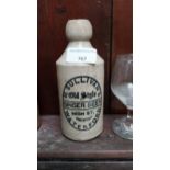 19th C. stoneware ginger beer bottle -M Sullivan Waterford {17 cm H x 7 cm Dia.}