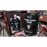 Good Luck Jack Metal Guinness Keg made by Guinness for Jack Charlton's retirement