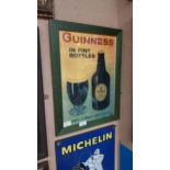 Guinness in pint bottles framed print. {48 cm H x 35 cm W}.