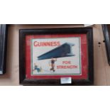 Guinness for Strength advertising showcard. {21 cm H x 28 cm W}.