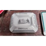 Abdulla cigarettes ceramic ashtray. {12 cm H x 10 cm W}.