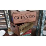 Graduated set of five Guinness crates. Largest {15 cm H x 35 cm W x 23 cm D} and smallest {10 cm H x