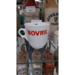 Bovril ceramic Arklow pottery cup {8 cm H x 10 cm Dia.} J Sainsburys bloater paste ceramic pot {4 cm