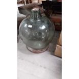 19th C. glass carbide bottle. {52 cm H x 42 cm W}.
