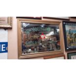 William Younger & Co's Indian Pale Ale Edinburgh framed advertising mirror. {70 cm H x 94 cm W}.