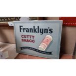 Franklyn's Cutty Shagg Tobacco showcard. {19 cm H x 26 cm W}.