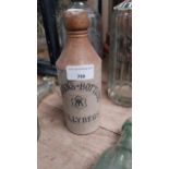 19th C. Stoneware ginger beer bottle - Murrin's Bottlers Killybegs. {27 cm H}.