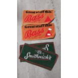 Collection of Beer towels - Bass and Smithwicks.