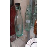 Kelly's Mineral Waters Athlone glass cobb bottle {23 cm H x 6 cm Dia.} and Whitley and Co Warrington