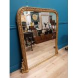 Good quality giltwood overmantle mirror in the Victorian style {133 cm H x 130 cm W}.