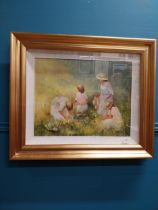 Framed oil on canvas - The Light - E Brophy {60 cm H x 71 cm W}.
