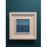 John Morris Shallow Waters oil on board mounted in frame {19 cm H x 19 cm W measurement of picture