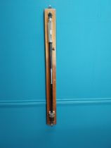 Early 20th C. stick barometer by Alexander Wright of Westminster London {107 cm H x 10 cm W}.