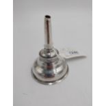 Irish silver wine funnel, of plain form with an applied reeded border, decorated with an armorial