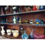 Miscellanies lot of eleven decorative pieces - glass studio piece, Oriental ceramic pot & vase,