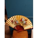Chinese painted fan. {60 cm H x 100 cm W}