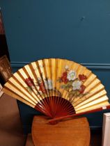 Chinese painted fan. {60 cm H x 100 cm W}