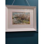 Framed oil on canvas - Trees - Tigron G Hazrayan {46 cm H x 58 cm W}.