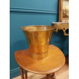 Brass bucket with handle. {28 cm H x 29 cm Dia}.