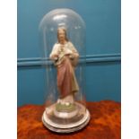 Painted plaster statue of our Lady {55 cm H x 16 cm W x 13 cm D}.