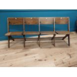 Early 20th C. oak folding bench {83 cm H x 185 cm W x 70 cm D}.