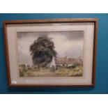 Frank Egginton Ballyskeagh County Down watercolour mounted in frame {37 cm H x 52 cm W measurement