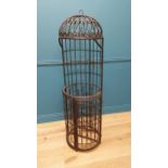 Good quality wrought iron drinks cabinet {160 cm H x 50 cm Dia.}.