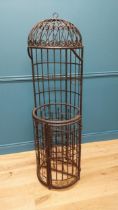 Good quality wrought iron drinks cabinet {160 cm H x 50 cm Dia.}.