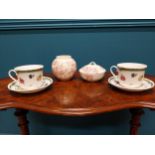 Pair of Heritage Fruit Roy Kirkham fine bone china Coffee cups and saucers and two pieces of Mason's