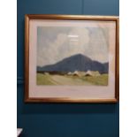 Framed John Henry print - In Connemara. {65 cm H x 70 cm W}.